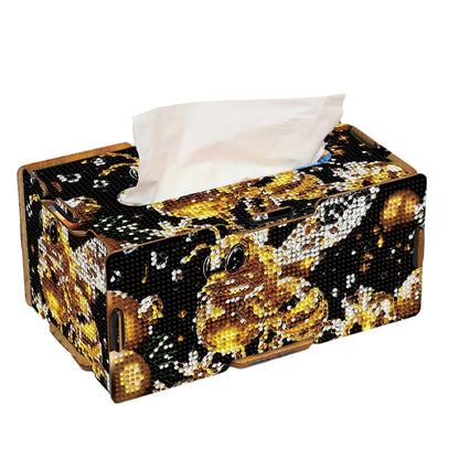 Diamond Painting Tissue Box Kits Decorative Rhinestone Craft Kit (Golden Bee)