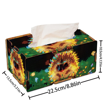 Diamond Painting Tissue Box Kits Rhinestone Craft Kit (Glowing Hedgehog)