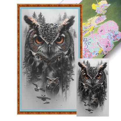 Owl - 11CT Stamped Cross Stitch 40*70CM