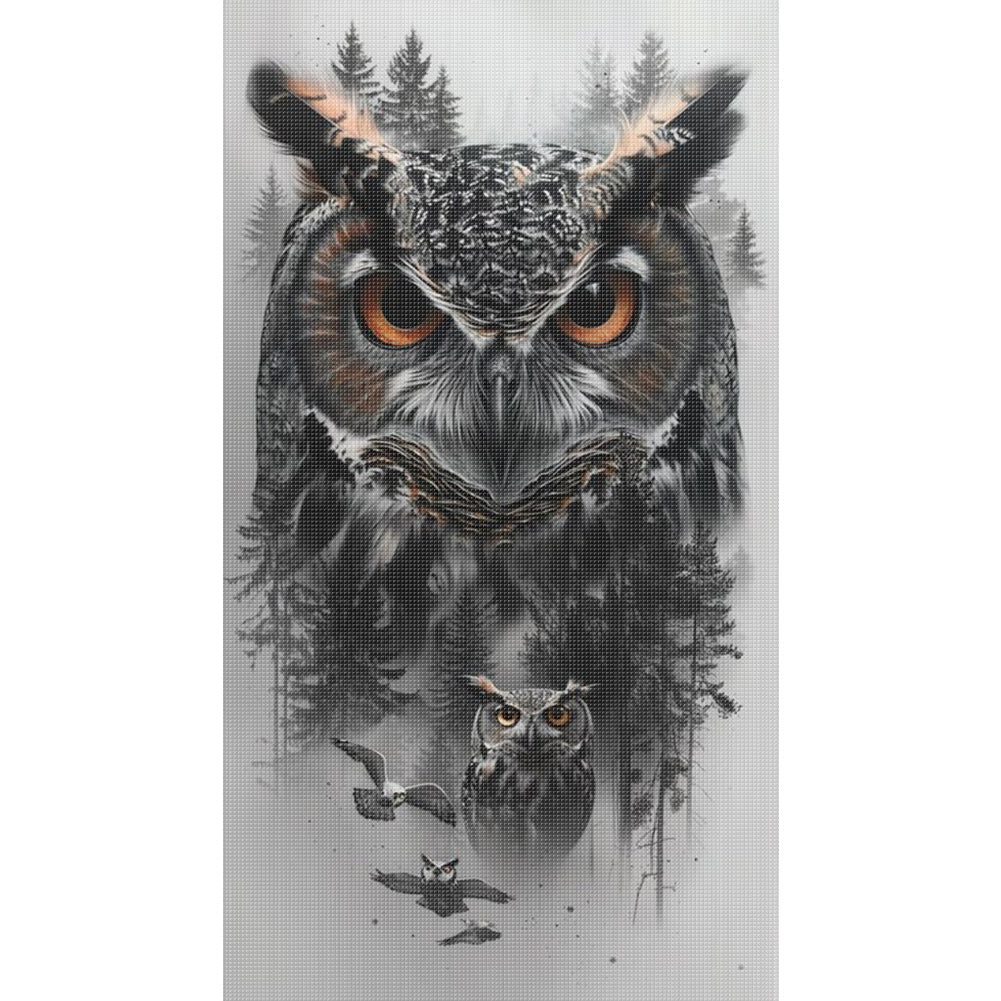 Owl - 11CT Stamped Cross Stitch 40*70CM