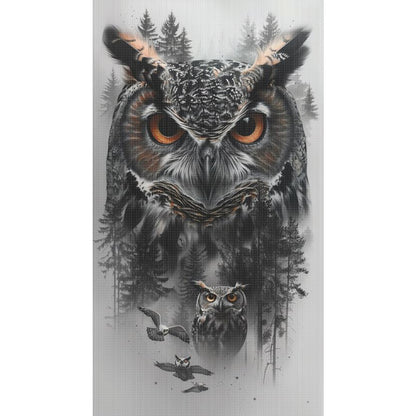 Owl - 11CT Stamped Cross Stitch 40*70CM
