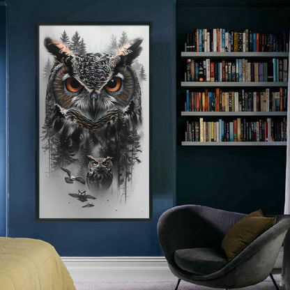 Owl - 11CT Stamped Cross Stitch 40*70CM