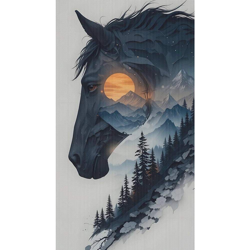 Horse - 11CT Stamped Cross Stitch 40*70CM