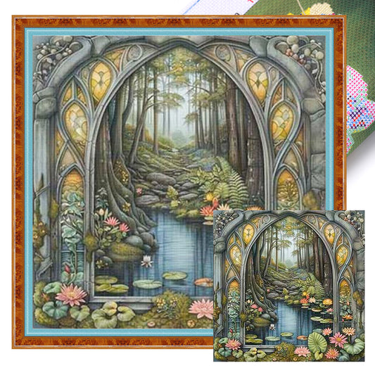 Seasonal Scenery - 14CT Stamped Cross Stitch 50*50CM