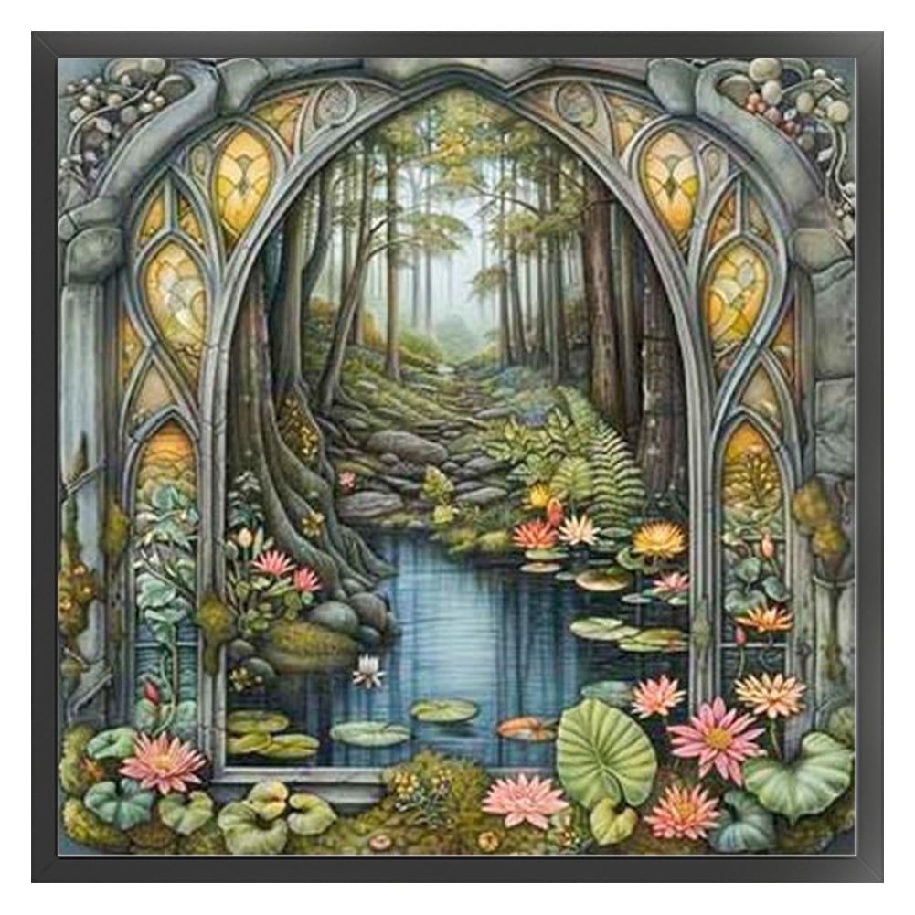 Seasonal Scenery - 14CT Stamped Cross Stitch 50*50CM