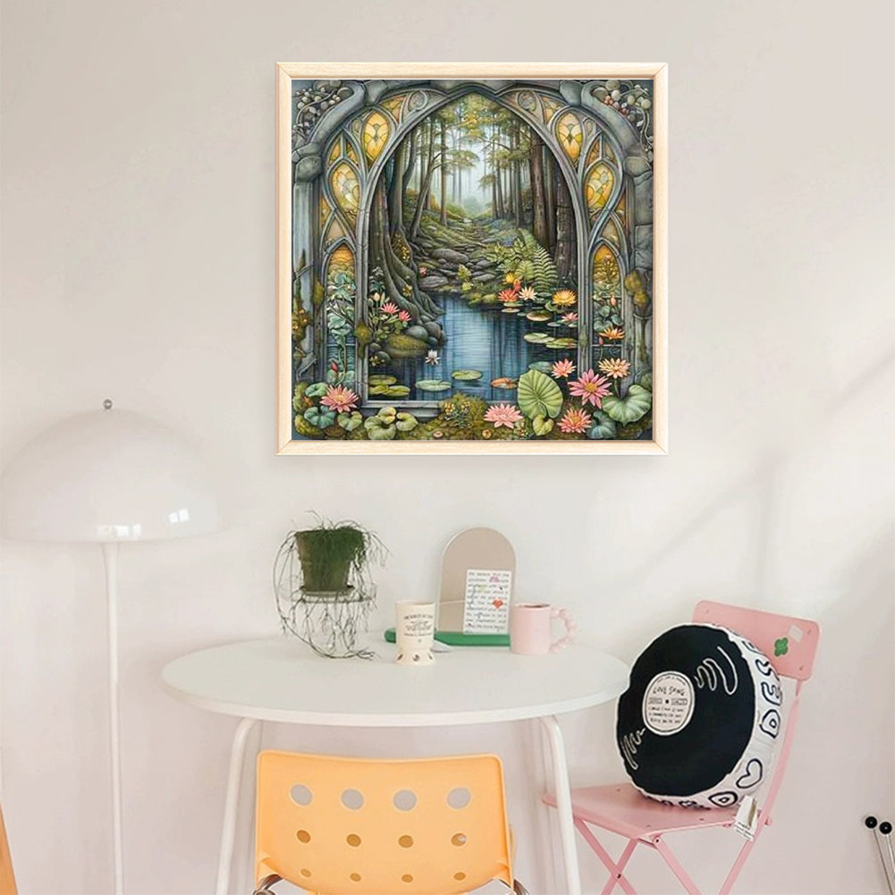 Seasonal Scenery - 14CT Stamped Cross Stitch 50*50CM