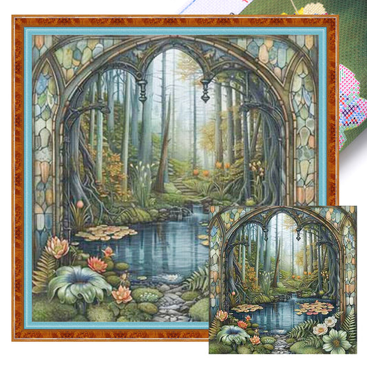 Seasonal Scenery - 14CT Stamped Cross Stitch 50*50CM