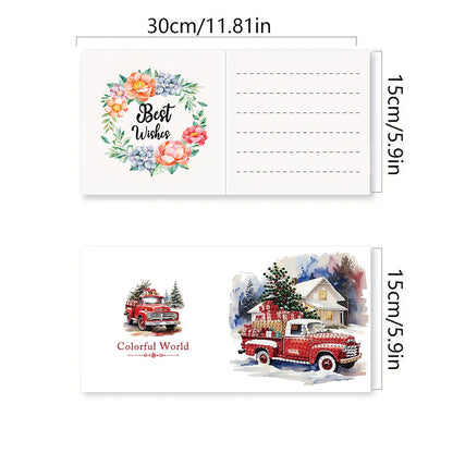 6PCS DIY Diamond Art Greeting Cards Christmas Car Congratulations Cards & Gifts
