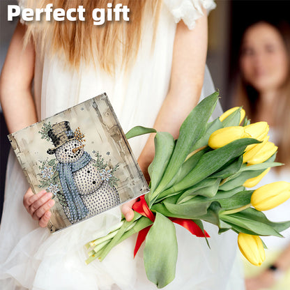 6PCS DIY Diamond Art Greeting Cards Winter Theme Congratulations Cards & Gifts