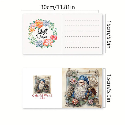 6PCS DIY Diamond Art Greeting Cards Winter Theme Congratulations Cards & Gifts