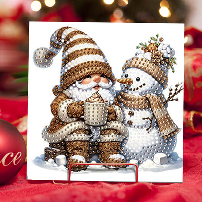 6PCS DIY Diamond Art Greeting Cards Winter Gnome Congratulations Cards & Gifts