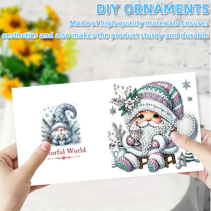 6PCS DIY Diamond Art Greeting Cards Winter Gnome Congratulations Cards & Gifts