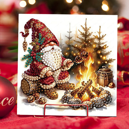 6PCS DIY Diamond Art Greeting Cards Winter Gnome Congratulations Cards & Gifts