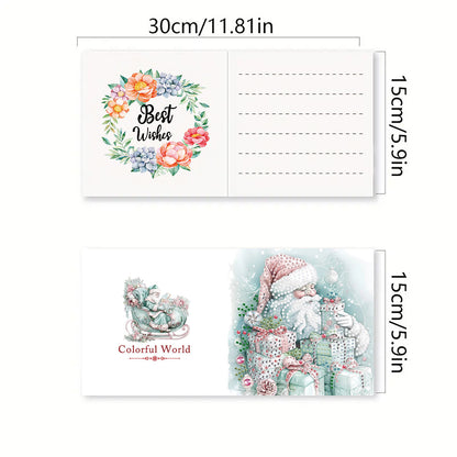 6PCS DIY Diamond Art Greeting Cards Santa Claus Congratulations Cards & Gifts Christmas