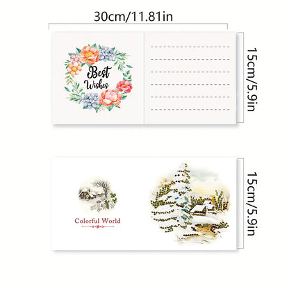 6PCS DIY Diamond Art Greeting Cards Landscape Theme Congratulations Cards Gifts