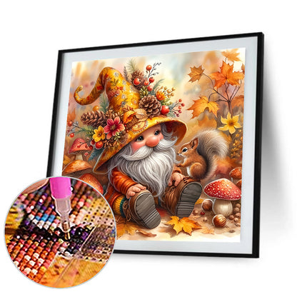 Autumn Gnome - Full Round Drill Diamond Painting 40*40CM