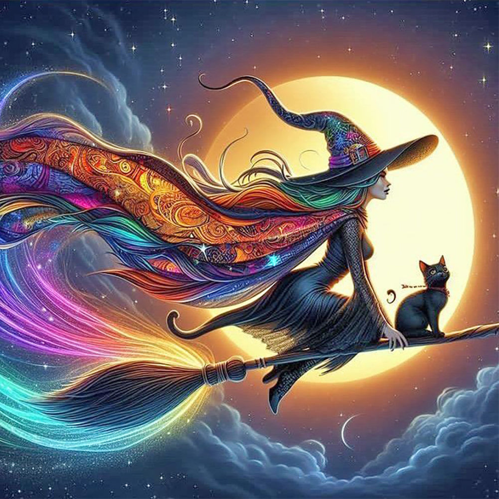 Halloween Witch - Full Round Drill Diamond Painting 40*40CM
