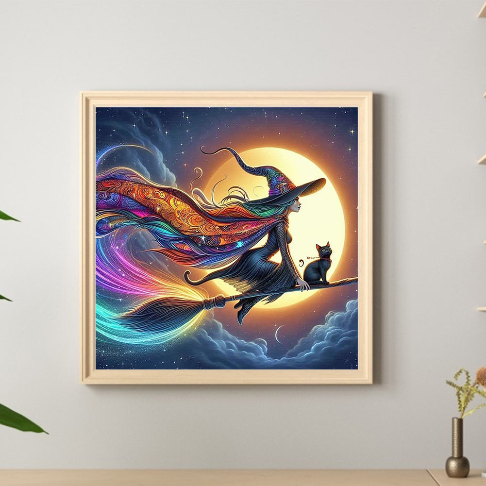 Halloween Witch - Full Round Drill Diamond Painting 40*40CM