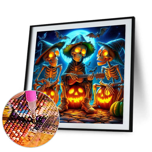 Halloween Skeleton - Full Round Drill Diamond Painting 40*40CM