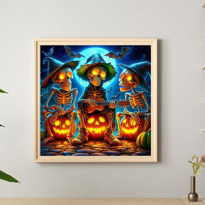 Halloween Skeleton - Full Round Drill Diamond Painting 40*40CM