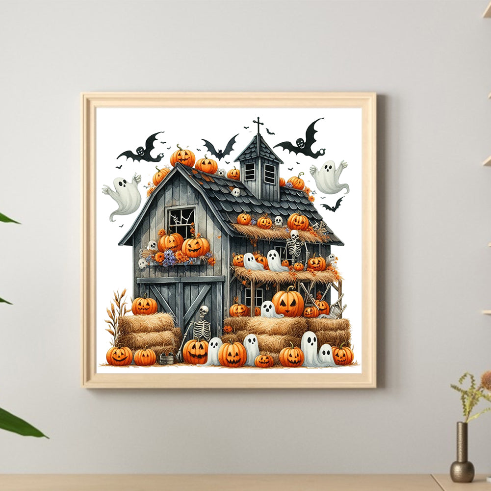 Halloween House - Full Round Drill Diamond Painting 40*40CM