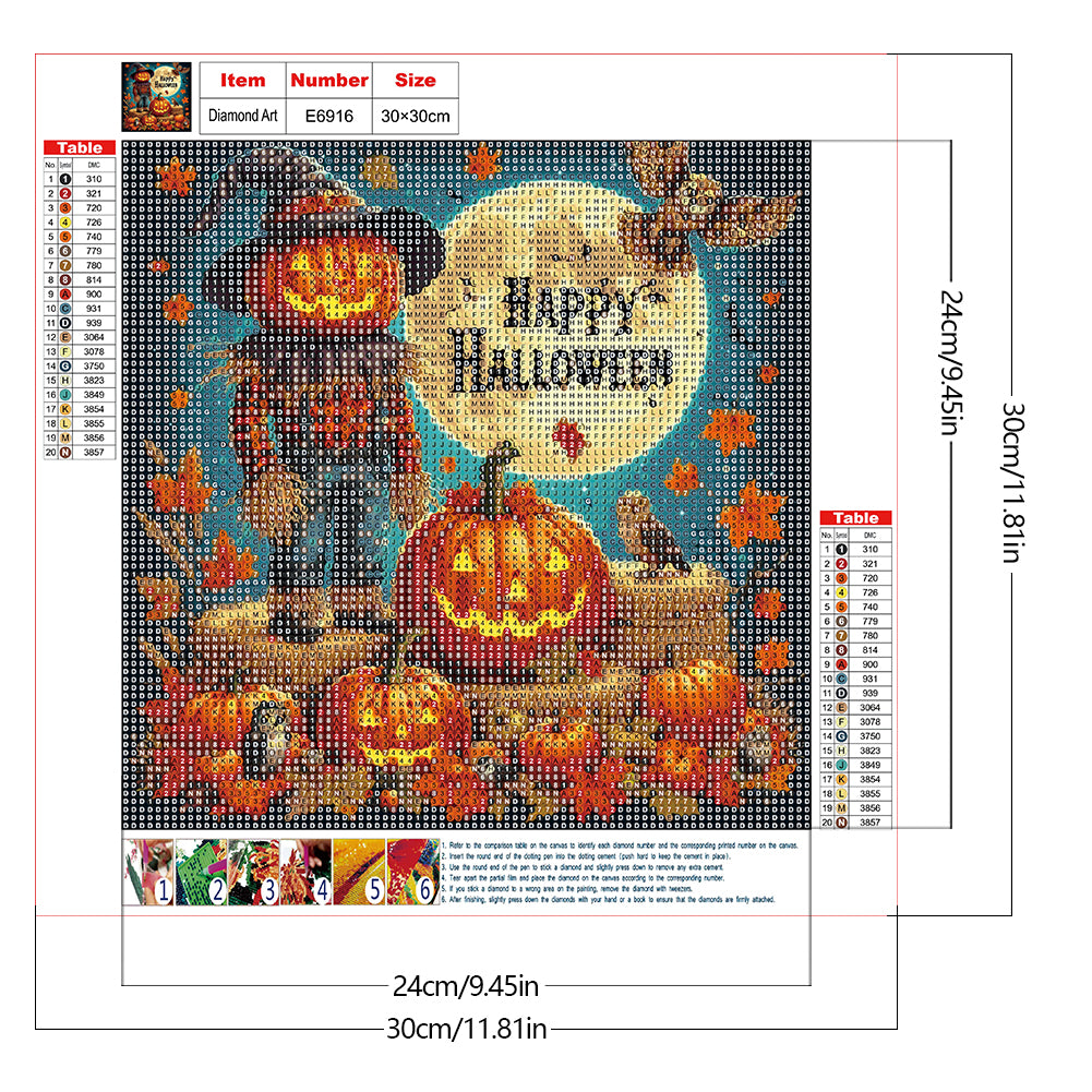 Happy Halloween - Full Round Drill Diamond Painting 40*40CM