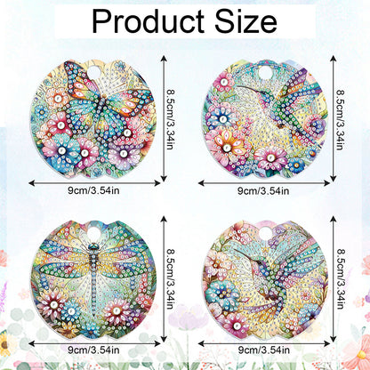 8pcs Hummingbird DIY Diamond Art Cup Lid Accessories Bling Tumbler Lid Plate