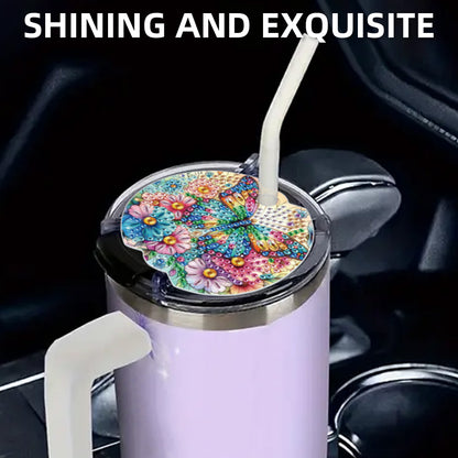 8pcs Hummingbird DIY Diamond Art Cup Lid Accessories Bling Tumbler Lid Plate