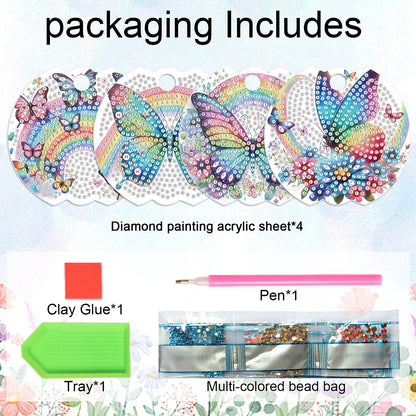 8pcs Butterfly DIY Diamond Art Cup Lid Accessories Bling Tumbler Lid Plate