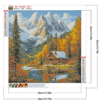 Snow-Capped Mountains In Autumn - Full Round Drill Diamond Painting 40*40CM