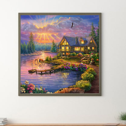 Rural Scenery - Full Round Drill Diamond Painting 40*40CM