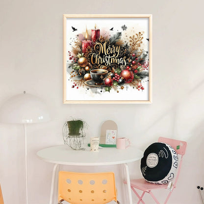 Christmas Drinks - 11CT Stamped Cross Stitch 40*40CM