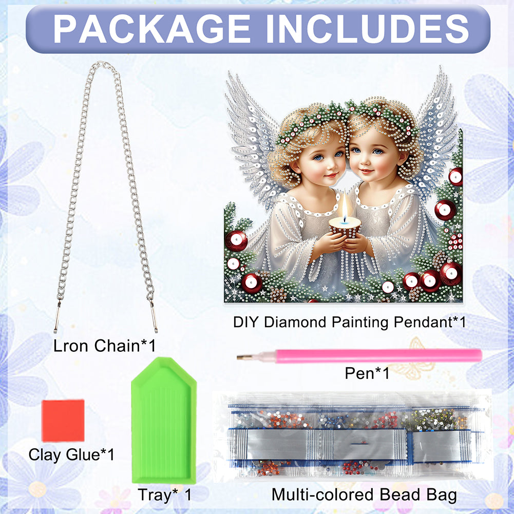 Angel 2D Flat DIY Diamond Art Pendant Diamond Painting Set Home Wall Decoration Christmas