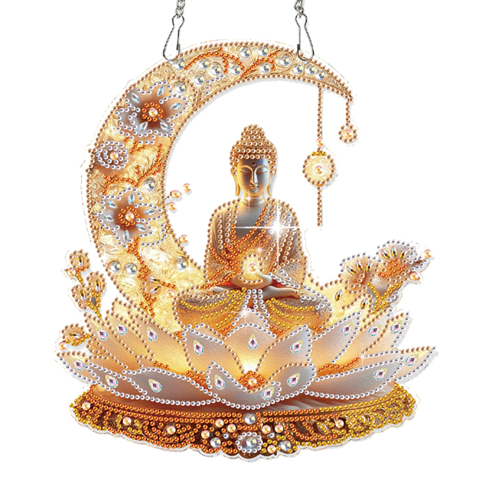 Lotus 2D Flat DIY Diamond Art Pendant Diamond Painting Set Home Wall Decoration