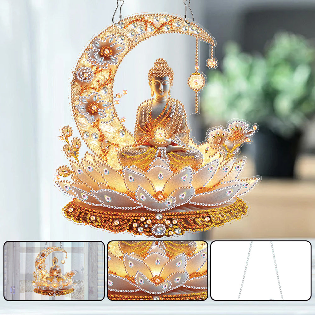 Lotus 2D Flat DIY Diamond Art Pendant Diamond Painting Set Home Wall Decoration