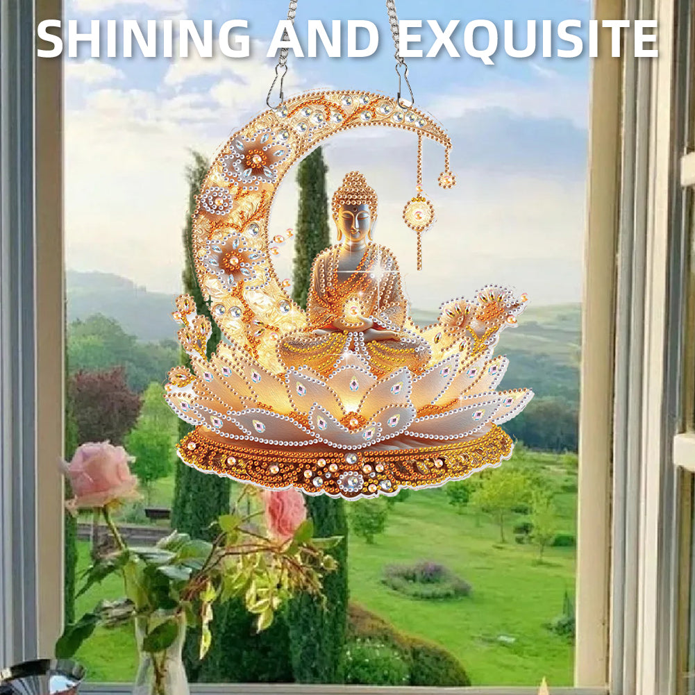 Lotus 2D Flat DIY Diamond Art Pendant Diamond Painting Set Home Wall Decoration