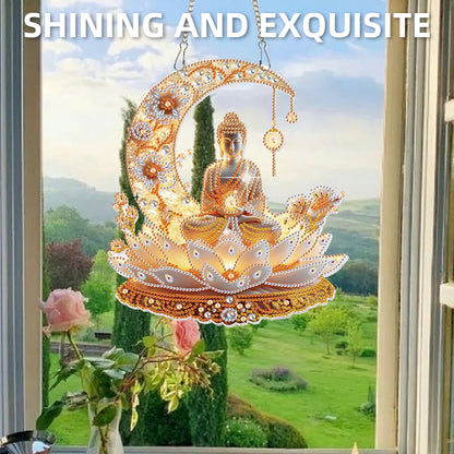 Lotus 2D Flat DIY Diamond Art Pendant Diamond Painting Set Home Wall Decoration