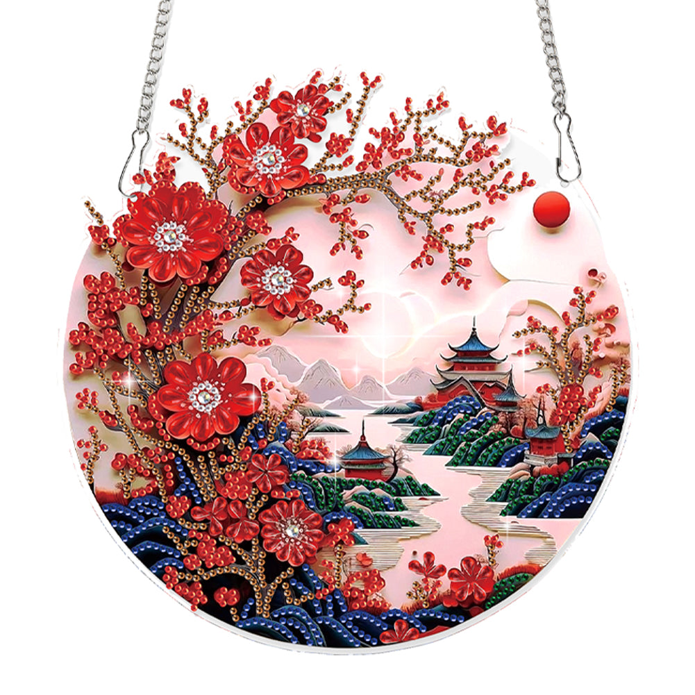 Landscape 2D Flat DIY Diamond Art Pendant Diamond Painting Set Home Decoration