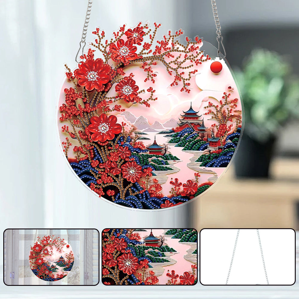 Landscape 2D Flat DIY Diamond Art Pendant Diamond Painting Set Home Decoration