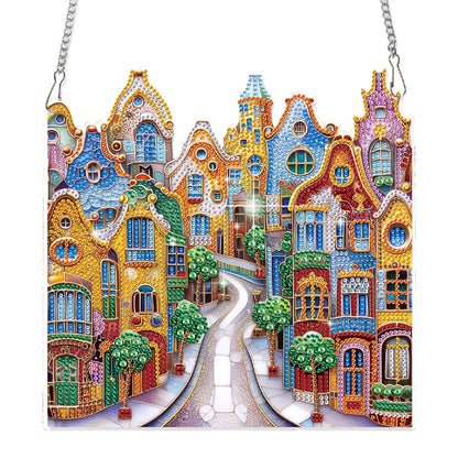 House 2D Flat DIY Diamond Art Pendant Diamond Painting Set Home Wall Decoration