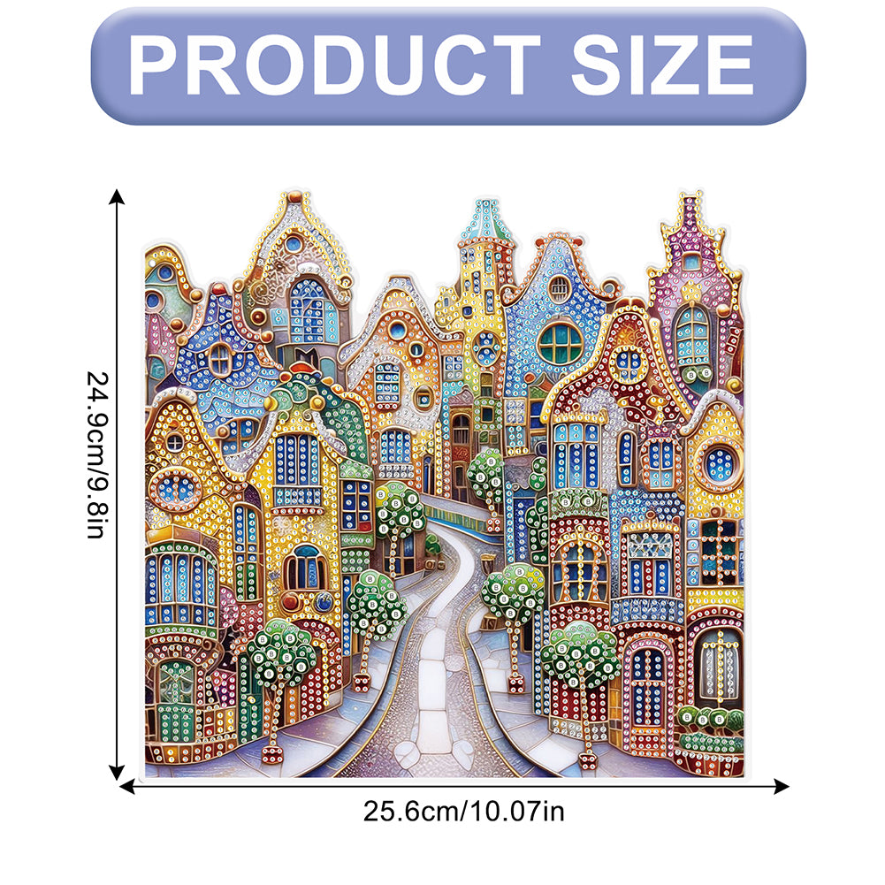 House 2D Flat DIY Diamond Art Pendant Diamond Painting Set Home Wall Decoration