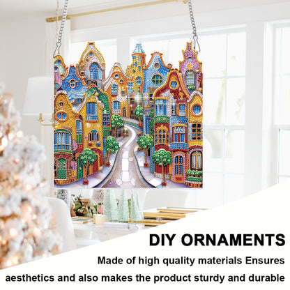 House 2D Flat DIY Diamond Art Pendant Diamond Painting Set Home Wall Decoration