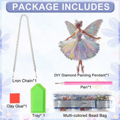 Girl 2D Flat DIY Diamond Art Pendant Diamond Painting Set Home Wall Decoration