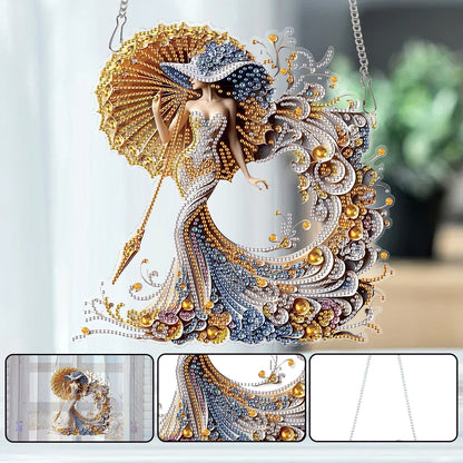 Girl 2D Flat DIY Diamond Art Pendant Diamond Painting Set Home Wall Decoration