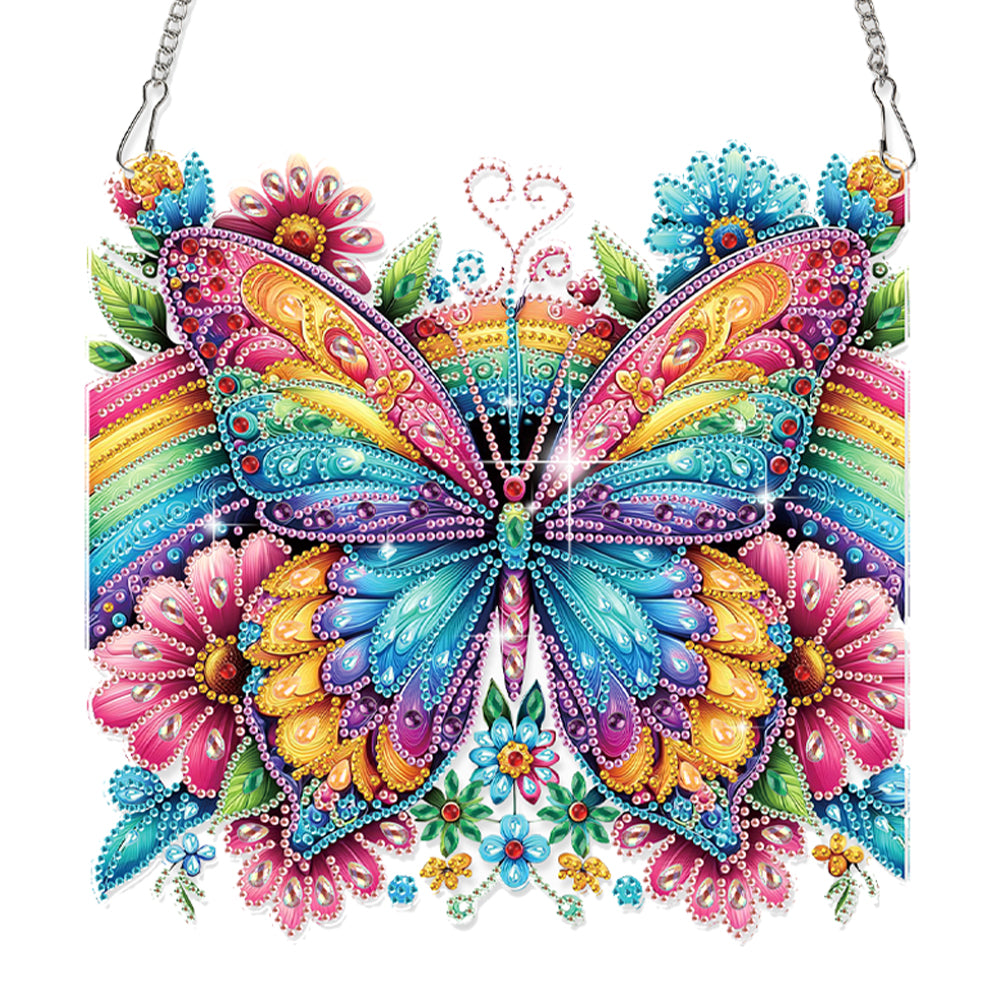 2D Flat DIY Butterfly Diamond Art Pendant Diamond Painting Set Home Decoration
