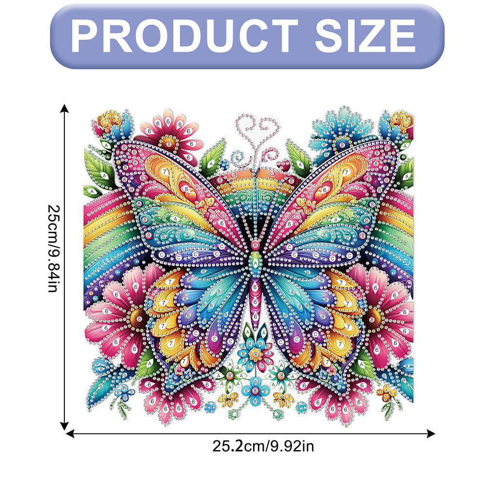 2D Flat DIY Butterfly Diamond Art Pendant Diamond Painting Set Home Decoration
