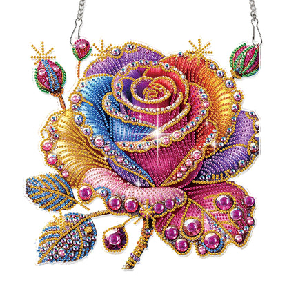 2D Flat DIY Rose Diamond Art Pendant Diamond Painting Set Home Decoration Crafts