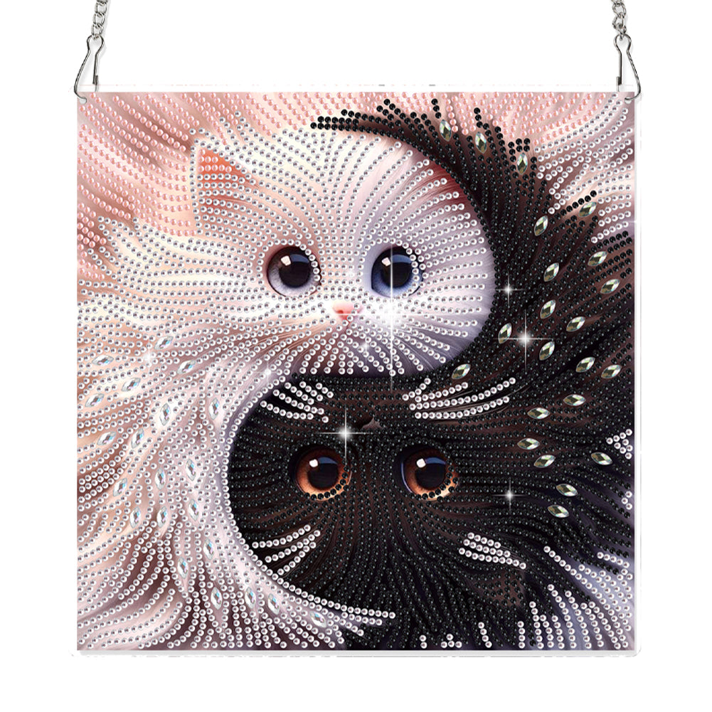 2D Flat DIY Cat Diamond Art Pendant Diamond Painting Set Home Decoration Crafts