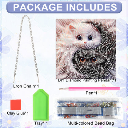 2D Flat DIY Cat Diamond Art Pendant Diamond Painting Set Home Decoration Crafts