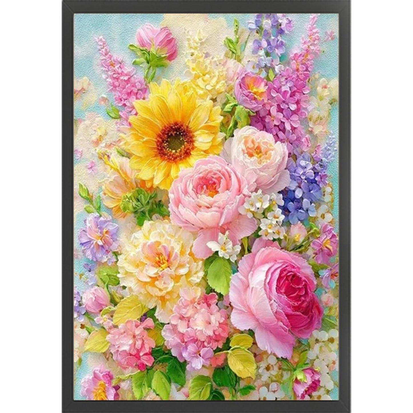 Floral Blossoms - 11CT Stamped Cross Stitch 55*75CM (Mona Lisa Brand)
